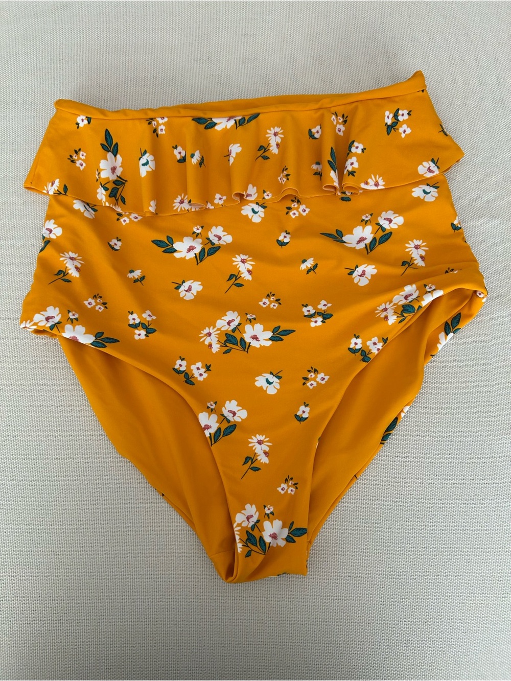 Coral Reef Yellow-Trim One-Piece Swimwear - Picture 2 of 5